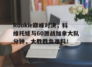 雷速体育-Rookie巅峰对决，科维托娃与60激战加拿大队分钟，大胜胜负难料！的简单介绍